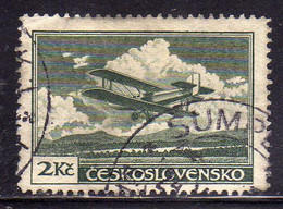 CZECH REPUBLIC REPUBBLICA CECA CZECHOSLOVAKIA CESKA CECOSLOVACCHIA 1930 AIR POST MAIL AIRMAIL SMOLIK S19 2K USED USATO - Airmail