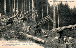 Les Vosges Pittoresques Forêt De L'Urson Schlitteurs Schlittors Bois Wood N°194 Cpa Non Ecrite En TB.Etat - Autres & Non Classés