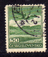 CZECH REPUBLIC REPUBBLICA CECA CZECHOSLOVAKIA CESKA CECOSLOVACCHIA 1930 AIR POST MAIL AIRMAIL FOKKER MONOPLANE 50h USED - Poste Aérienne