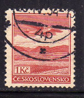 CZECH REPUBLIC REPUBBLICA CECA CZECHOSLOVAKIA CESKA CECOSLOVACCHIA 1930 AIR POST MAIL AIRMAIL FOKKER MONOPLANE1K USED - Poste Aérienne