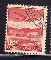 CZECH REPUBLIC REPUBBLICA CECA CZECHOSLOVAKIA CESKA CECOSLOVACCHIA 1930 AIR POST MAIL AIRMAIL FOKKER MONOPLANE1K USED - Airmail