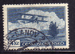 CZECH REPUBLIC REPUBBLICA CECA CZECHOSLOVAKIA CESKA CECOSLOVACCHIA 1930 AIR POST MAIL AIRMAIL SMOLIK S19 4K USED - Poste Aérienne