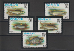 Swaziland 1980 Poissons 355-59, 5 Val ** MNH - Swaziland (1968-...)