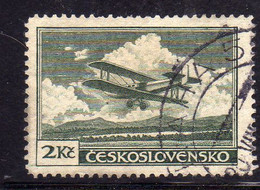 CZECH REPUBLIC REPUBBLICA CECA CZECHOSLOVAKIA CESKA CECOSLOVACCHIA 1930 AIR POST MAIL AIRMAIL SMOLIK S19 2K USED USATO - Luchtpost