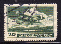 CZECH REPUBLIC REPUBBLICA CECA CZECHOSLOVAKIA CESKA CECOSLOVACCHIA 1930 AIR POST MAIL AIRMAIL SMOLIK S19 2K USED USATO - Poste Aérienne