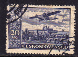 CZECH REPUBLIC REPUBBLICA CECA CZECHOSLOVAKIA CESKA CECOSLOVACCHIA 1930 AIR POST MAIL AIRMAIL FOKKER OVER PRAGUE20K USED - Poste Aérienne