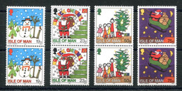 RC 22593 ILE DE MAN COTE 16€ N° 739 / 742 SERIE DE NOEL EN PAIRE NEUF ** MNH TB - Isle Of Man