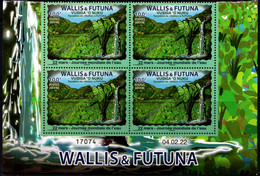 Wallis Et Futuna 2022 - Journée Internationale De L'eau, Paysages Verts - Bloc De 4 Avec Coin Daté Neuf // Mnh - Unused Stamps