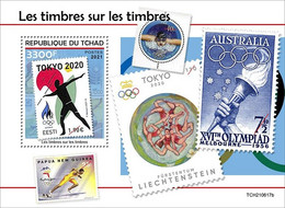 Tchad 2021, Olympic On Stamps, Swimming, Athletica, Sidney 2000, Tokyo 2020, BF - Eté 2020 : Tokyo