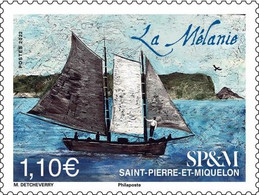 St Pierre Et Miquelon 2022 - Bateau Voilier La Mélanie - 1 Val Neuf // Mnh - Nuevos