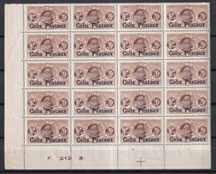 SPM - 1917 - COLIS POSTAUX - YVERT N°4 ** MNH BLOC De 20 COIN DE FEUILLE NUMEROTE ! - COTE = 160++ EUR. - - Nuevos