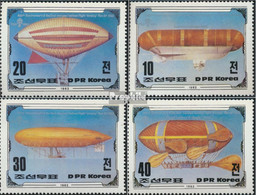 Nord-Korea 2296A-2299A (kompl.Ausg.) Postfrisch 1982 200 Jahre Luftfahrt - Korea, North