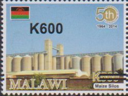 MALAWI, 2021, MNH, OVERPRINTS, AGRICULTURE   MAIZE SILOS, 1v - Christmas