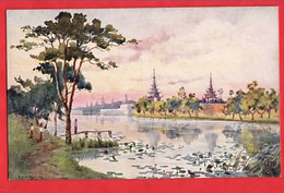 Delcampe - MYANMAR BURMAH   MANDALAY   THE MOAT  RAPHAEL TUCK SERIES  ARTIST EDITH PINHEO - Tuck, Raphael