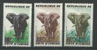 Cote Ivoire YT 177 à 179 " Série éléphant " 1959 Neuf** - Ivoorkust (1960-...)