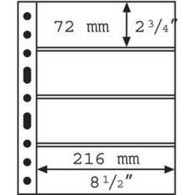 Plastic Pockets GRANDE, With 4 Horizontal Stripes, Clear - Transparante Hoezen