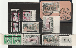 Lot De Timbres Surchargée EA Double Surcharge Et L'envers Le Tout ** Ou Oblitéré - Algérie (1962-...)