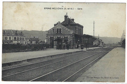 EPONE MÉZIÈRES (78) - Gare - Ed. Mangin Fils, Hôtel De La Gare - Epone