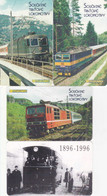 4 Télécartes TCHEQUES Lot5 (trains) - Tchécoslovaquie