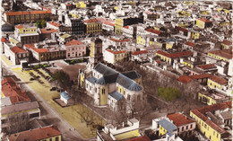 ALGERIE. BLIDA. VUE AERIENNE. L'EGLISE ET QUARTIER DE L'EGLISE. ANNEES 50 COULEUR - Blida