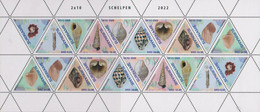 SURINAME, 2022, MNH, SHELLS, SHEETLET OF 2 SETS - Coquillages