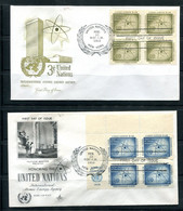 USA 1958 9 FDC Covers  New York Office In Blocks Of 4 (1 FDC Is Single Usage) 12670 - Briefe U. Dokumente