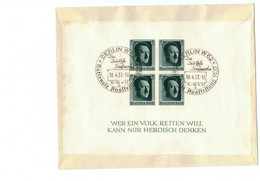 DR Brief Berlin Nach Würzburg - Hitler Block 8 - SST Nationale Ausstellung 1937 - Cartas