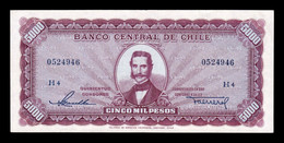 Chile 5000 Pesos 1947-1959 Pick 117b(3) EBC XF - Chili