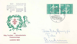 Sonderbrief  "Eidg. Turnfest - Frauenturntage, Luzern"         1963 - Briefe U. Dokumente