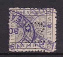 Liverpool Cotton Association . Cotton Brokers  1/-  Grey.  Barefoot 23. Good Used - Fiscaux