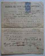 Bulgaria Bulgarian Bulgarije 1899 Money Order Document With 20st. Fiscal Revenue Stamp (m112) - Covers & Documents