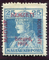 HUNGARY (SZEGED) 1919 Karl 25 F.  LHM/ *.  Michel 24 - Szeged