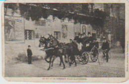 LE ROI (d' ITALIE) ET LE PRESIDENT (de La République Française)  Place St Pierre (à Rome) - Royal Families