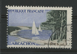 N° 1312 Arcachon Variété De Dentelure Très Décalée, Oblitéré. TB - Usados