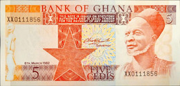 Ghana 5 Cedis 1982  XX Replacement Unc - Ghana