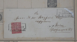 T6 CONFEDERATION ALLEMAGNE NORD BELLE LETTRE 1868 OELS   POUR  BERLIN GERMANY++++ AFFRANCH. PLAISANT - Storia Postale