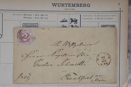 T8 TOUR TAXIS BELLE LETTRE 1861 WEIMAR   POUR  FRANKFURT ++ AFFRANCH. INTERESSANT - Storia Postale