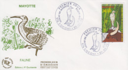 Enveloppe  FDC  1er  Jour    MAYOTTE   Oiseau  :  Le  Pique - Boeuf   1998 - Picotenazas & Aves Zancudas