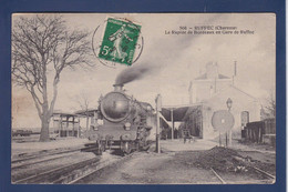 CPA [16] Charente RUFFEC Gare Train Chemin De Fer Circulé - Ruffec