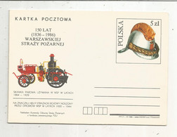Entier Postal ,Pologne ,pompiers ,Polska , Sur Carte 4 Pages, 150 LAT WARSZA WSKIEJ STRAZY POZARNEJ - Stamped Stationery