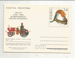 Entier Postal ,Pologne ,pompiers ,Polska , Sur Carte 4 Pages, 150 LAT WARSZA WSKIEJ STRAZY POZARNEJ - Ganzsachen