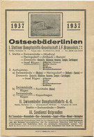 Deutschland - Fahrplan Der Ostseebäderlinien 1937 - Stettiner Dampschiffs-Gesellschaft J. F. Braeunlich GmbH - Swinemünd - Europe