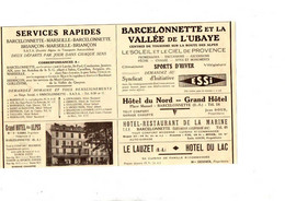 (04) Alpes H. Publicité Papier Coupure De Presse Année 1935 Barcelonnette SATA Essi Grand Hôtel Des Alpes - Reclame
