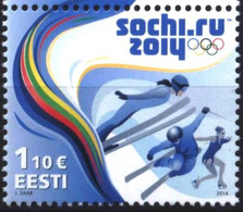 Mint Stamp Sport Olympic Games  Sochi 2014 From Estonia. - Hiver 2014: Sotchi