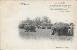 En Terre Champenoise -Midi D'Eté - Travail Aux Champs - Texte De Henry Surchamp - Champagne - Ardenne