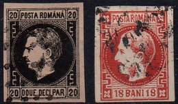 ROMANIA - 2 Nice Used Stamps (YT 16 & 20) - 1858-1880 Moldavia & Principato