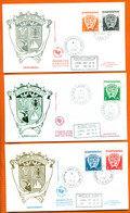 FDC-Carte Maximum Card #TAAF-FSAT 2002 (N°Yv. 322-26) Armoiries En Euro - Blasons-Coat Of Arms-Wappen-Adĺie (3FDC) - FDC