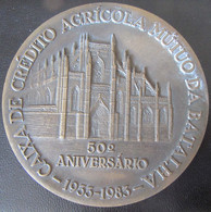 Espagne / Espana - Médaille Credito Agricola Da Bathala 50e Anniversario 1983 - Bronze - Diam. 79mm, 192,2 Grammes - Professionnels/De Société