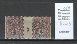 Nouvelle Calédonie - Yvert 55* - Millésime 3 - Unused Stamps