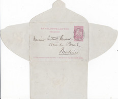 B01-389 Entier Postal Enveloppe Lettre 2a 97.5 De 1894 10c Carmin Rose Sur Gris Bleu  Léopold II - 15-7-1895 Malines - Enveloppes-lettres